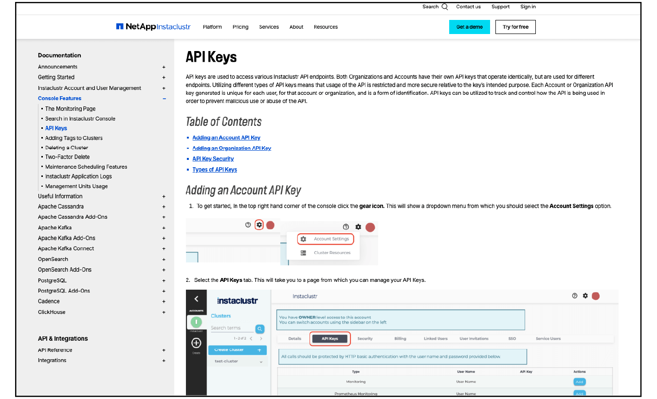 Instaclustr documentation